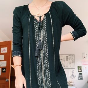 Black Dress w/ Gold Embroidery